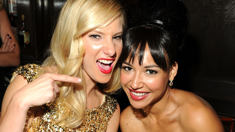 Heather Morris and Naya Rivera posing