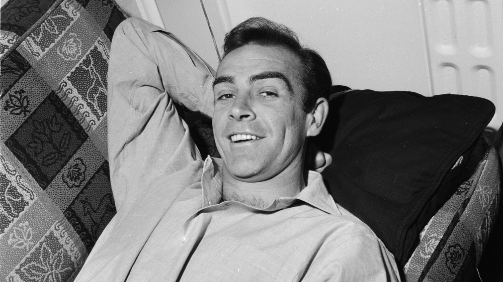 Sean Connery posing for the cameras