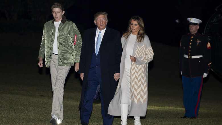 Barron Trump wearing sneakers