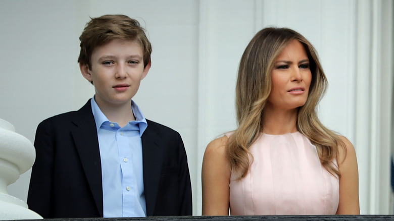 Melania and Barron Trump together