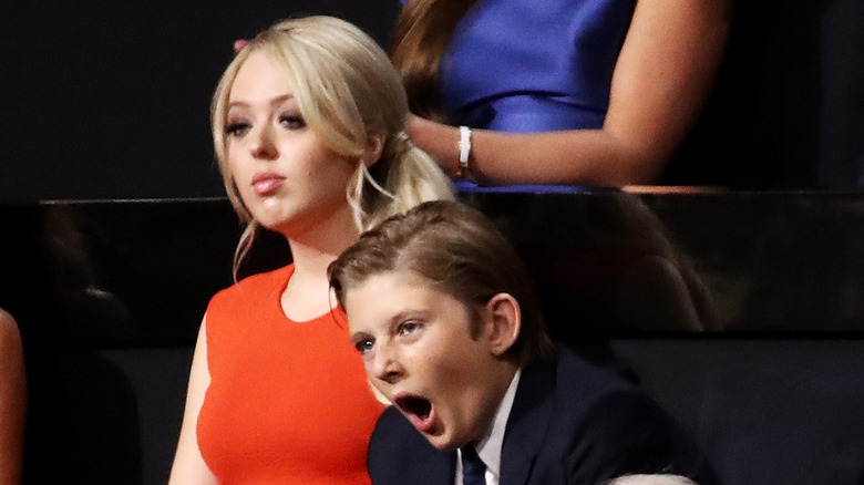 Barron Trump with half-sister Tiffany