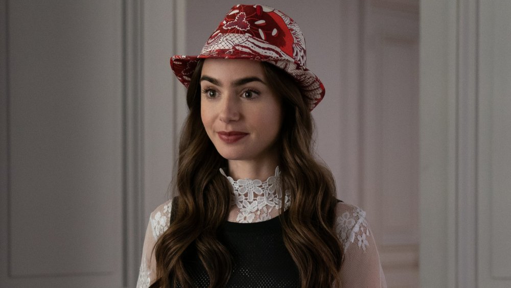 Lily Collins in a scene from Emily in Paris 