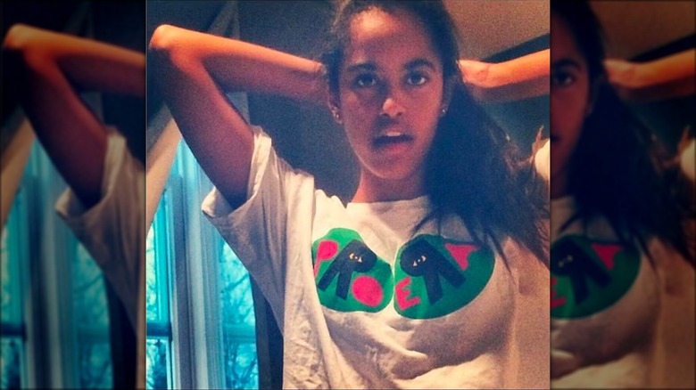 An alleged selfie taken by Malia Obama