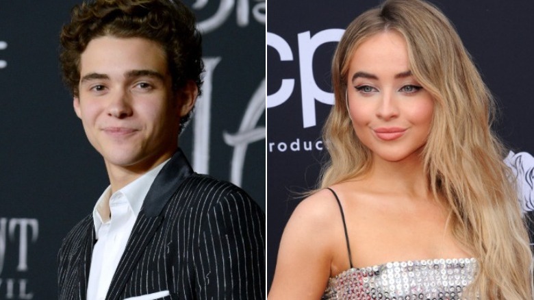 Joshua Bassett and Sabrina Carpenter, both grinning