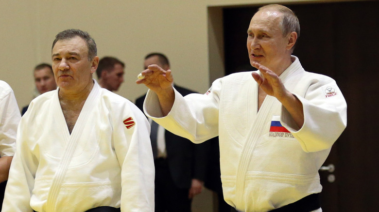 Vladimir Putin in a Judo demonstration on February 14, 2019.