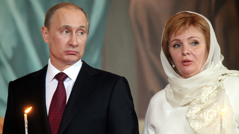 Vladimir Putin and former wife Lyudmila Putina celebrating Orthodox Easter on April 24, 2011.