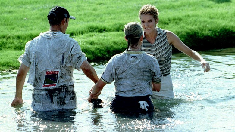 Karrie Webb and Celine Dion