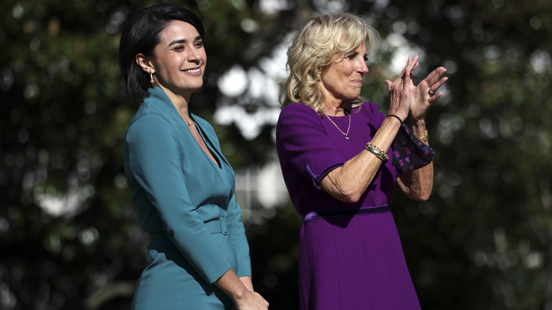 Jill Biden with the 2021 Teacher of the Year 