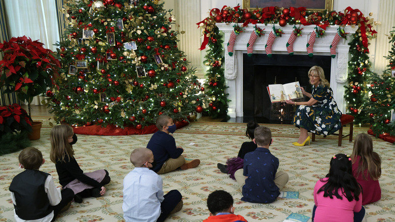 Jill Biden reading her book to children in November 2021.