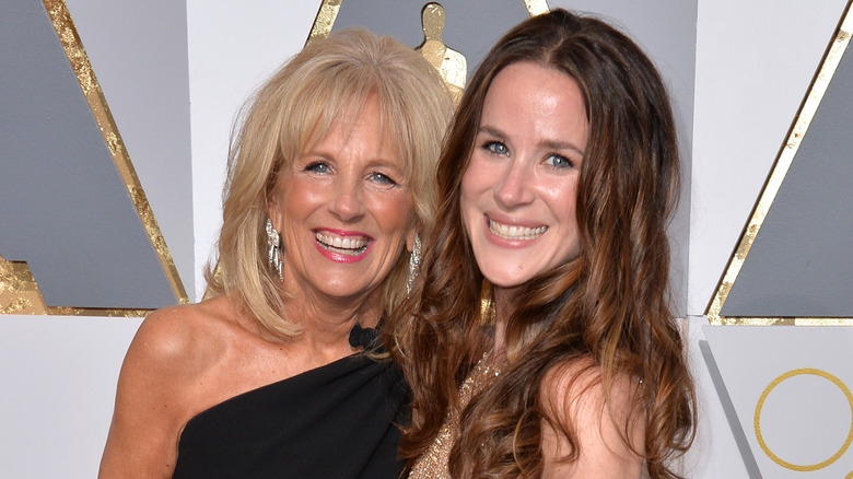 Jill and Ashley Biden smiling at the Oscars