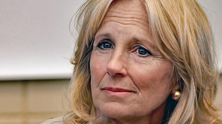 Jill Biden looking serious