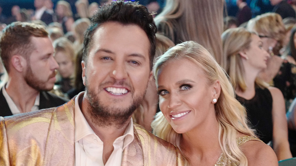 Luke Bryan and Caroline Boyer at the 54th Academy Of Country Music Awards