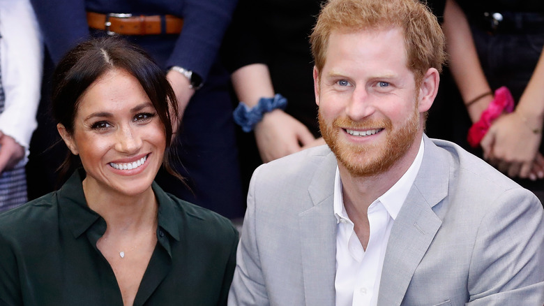 Meghan Markle and Prince Harry smiling