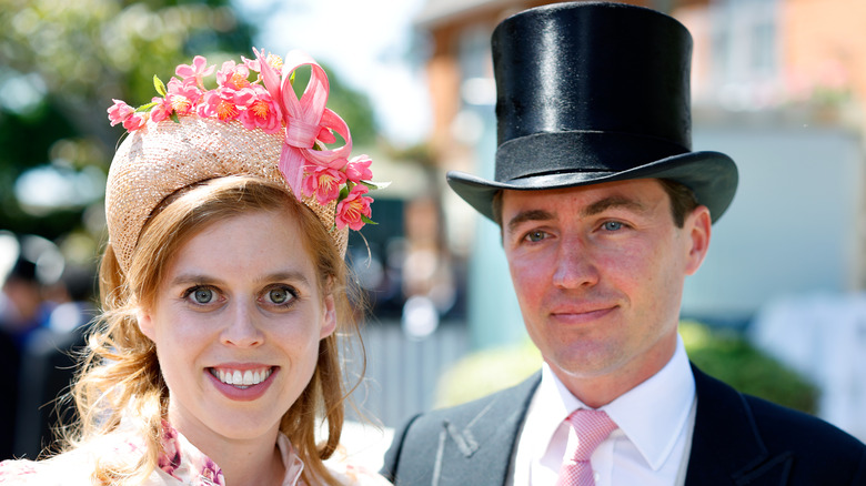 Princess Beatrice and Edoardo Mapelli Mozzi smiling