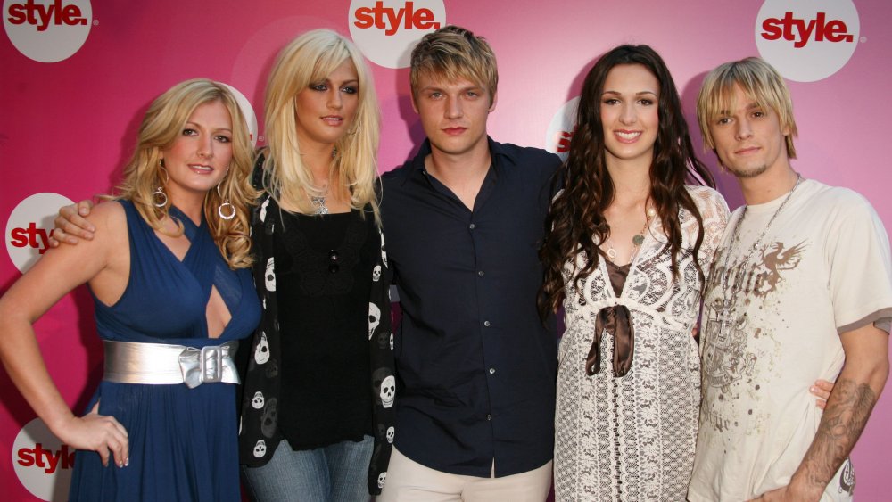 Bobbie Jean Carter, Nick Carter, Leslie Carter, Angel Carter, and Aaron Carter arrive at the Style Network Party At The Summer TCA Tour