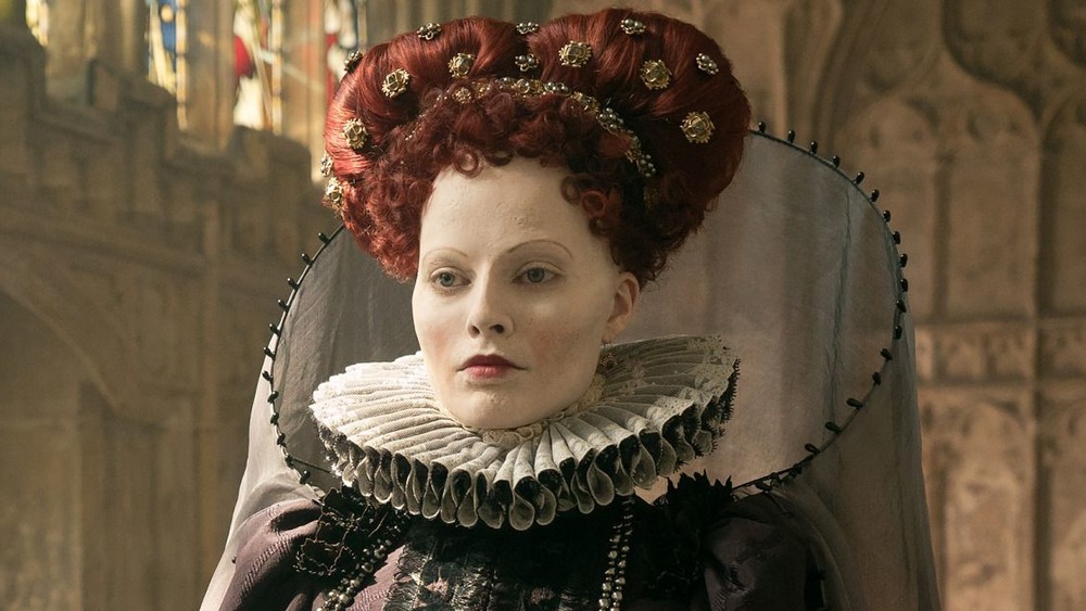 Margot Robbie as Elizabeth I in Mary Queen of Scots