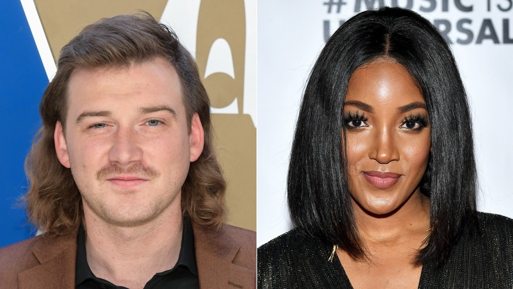 Morgan Wallen and Mickey Guyton pose