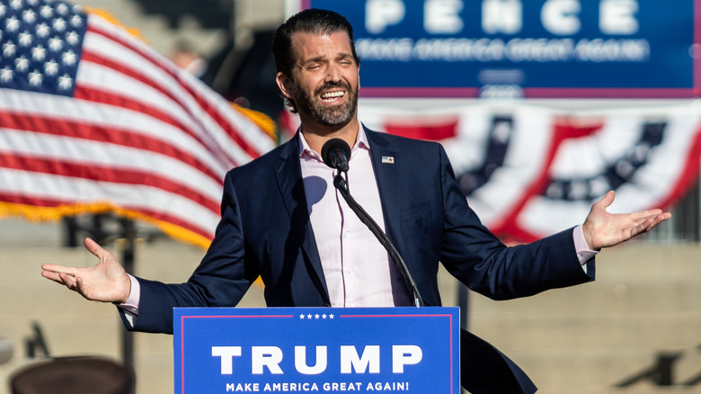 Donald Trump Jr. at a rally