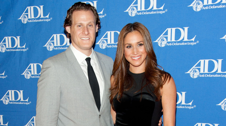 Meghan Markle and Trevor Engelson on the red carpet