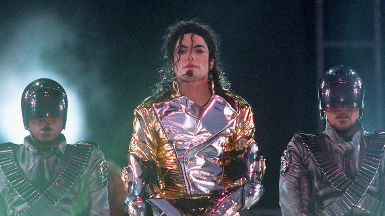 Michael Jackson performing in the 1990s