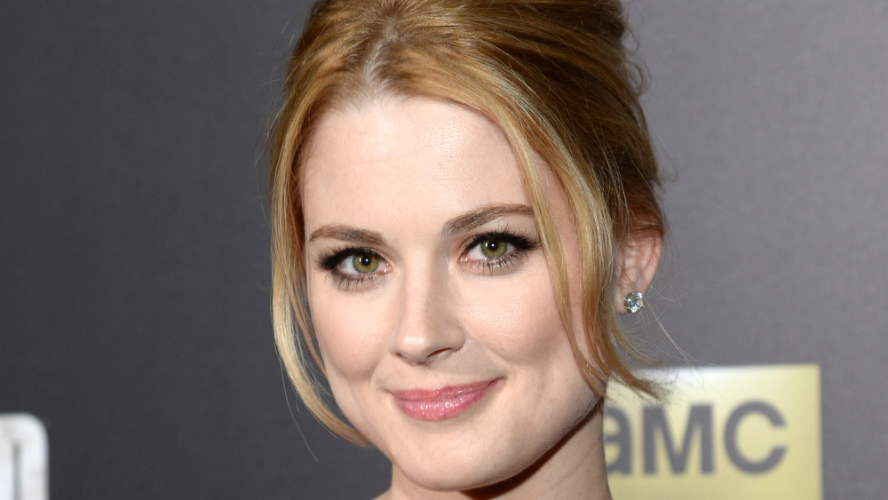 Alexandra Breckenridge poses with updo