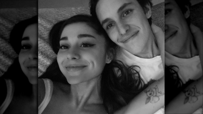 Ariana Grande and Dalton Gomez smiling 