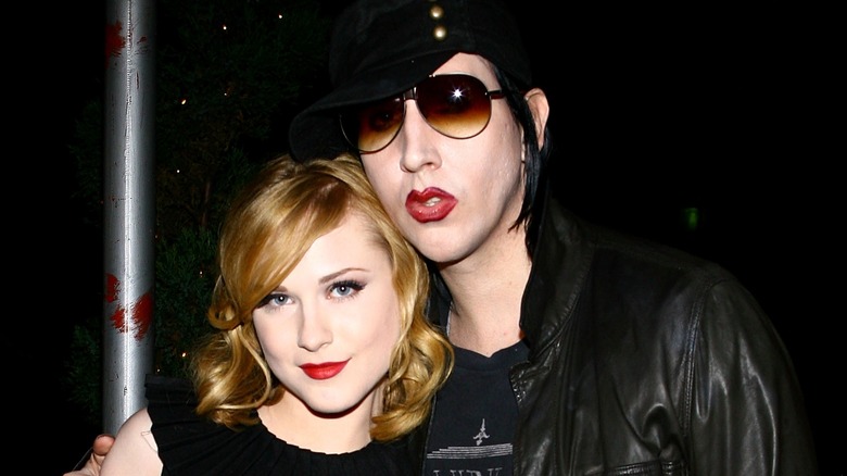 Evan Rachel Wood and Marilyn Manson in 2007.