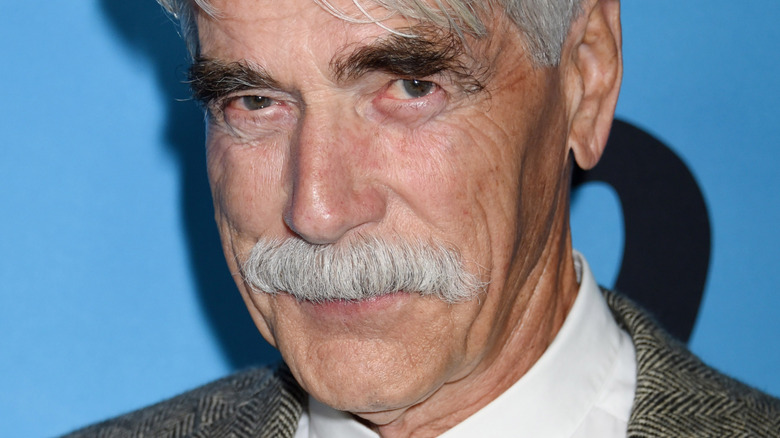 Sam Elliott looking at camera