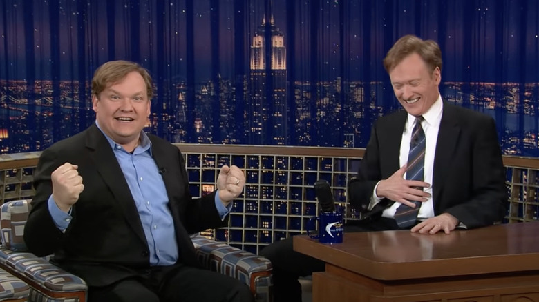 Andy Richter and Conan O'Brien on Late Night