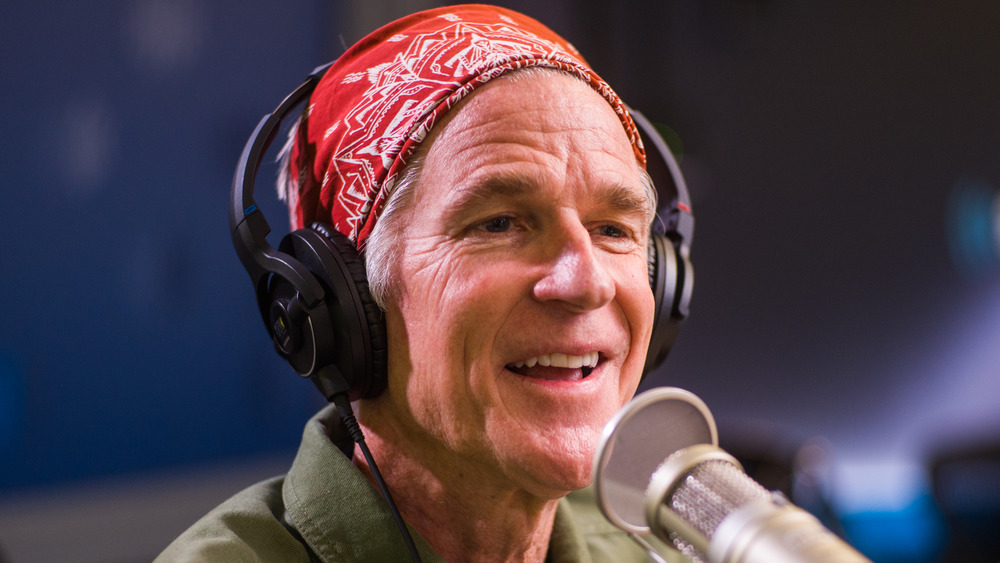 Matthew Modine speaking during a radio interview