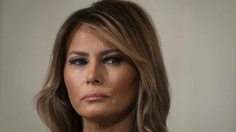 Melania Trump staring