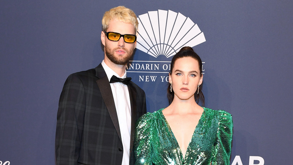 Sofi Tukker posing at step and repeat