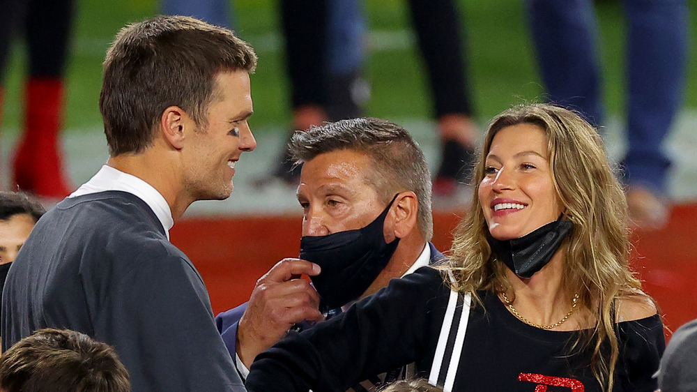 Tom Brady and Gisele Bundchen share a smile