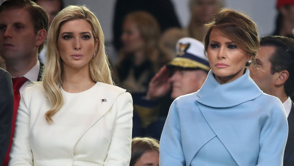 Ivanka Trump and Melania Trump at Donald Trump's inauguration 