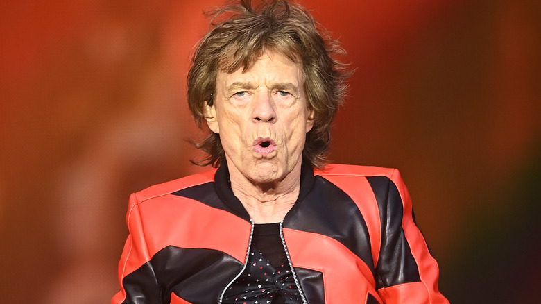 Mick Jagger performing