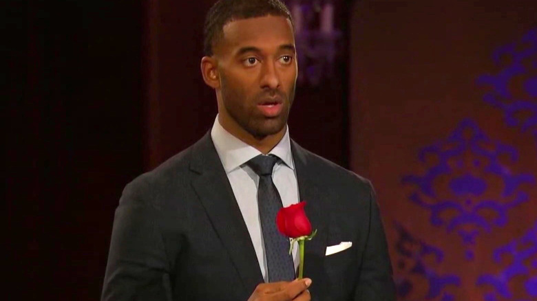 Matt James during his rose ceremony in Season 25