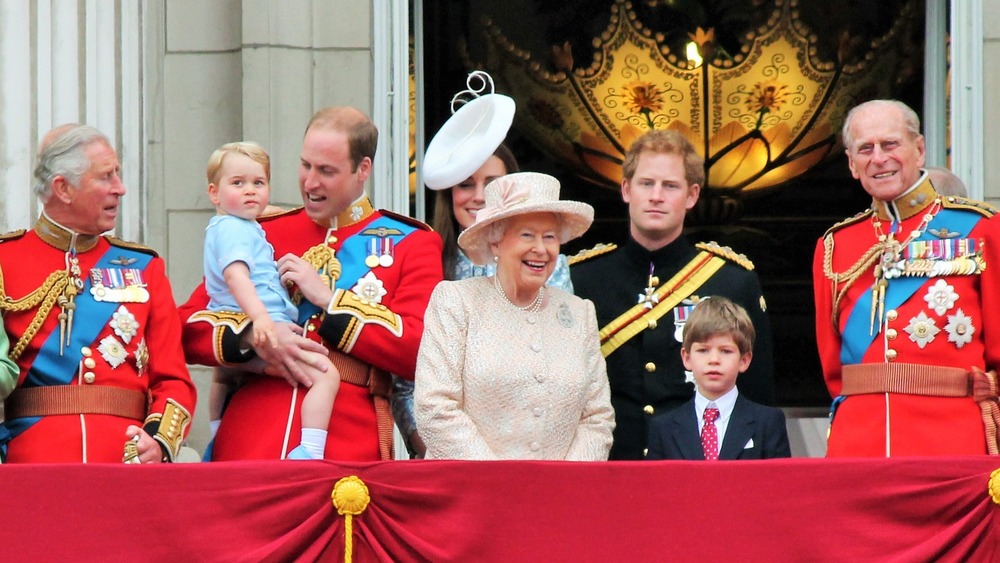 Prince Philip with his family