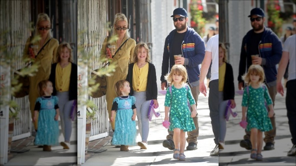 Aree Gearhar and Jack Osbourne with his kids