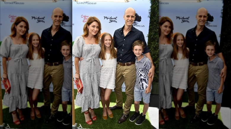 Sasha Alexander and Edoardo Ponti with their children