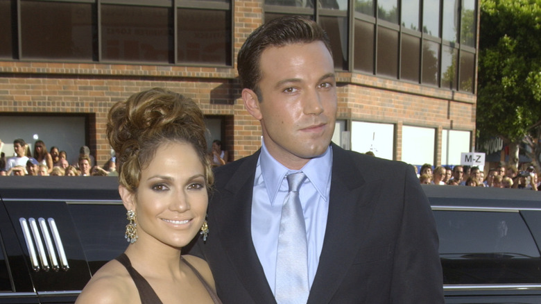 Jennifer Lopez and Ben Affleck at red carpet event in the 2000s