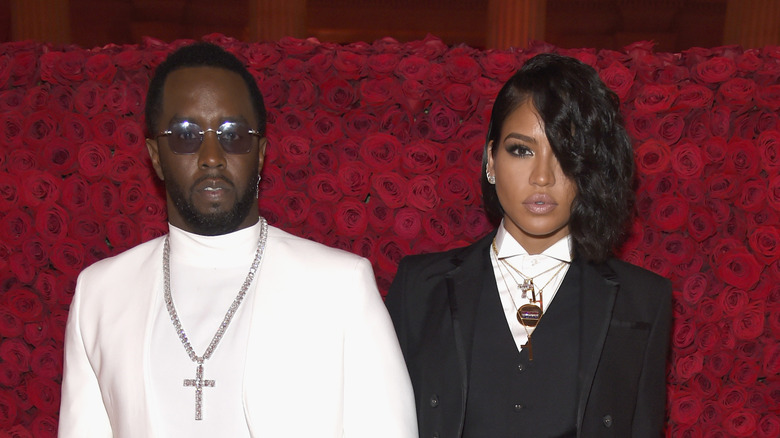 Diddy and Cassie looking serious