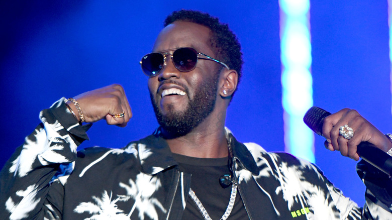 Diddy smiling onstage