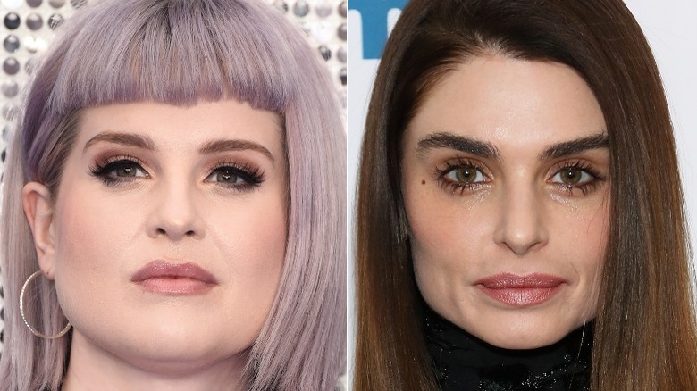 Kelly Osbourne staring, Aimee Osbourne smiling slightly