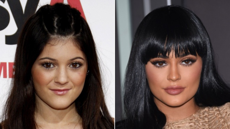 Kylie Jenner smiling younger and older