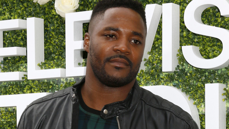 Duane Henry poses on the red carpet