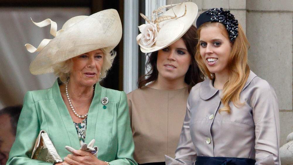 Camilla Parker-Bowles, Princess Eugenie, and Princess Beatrice