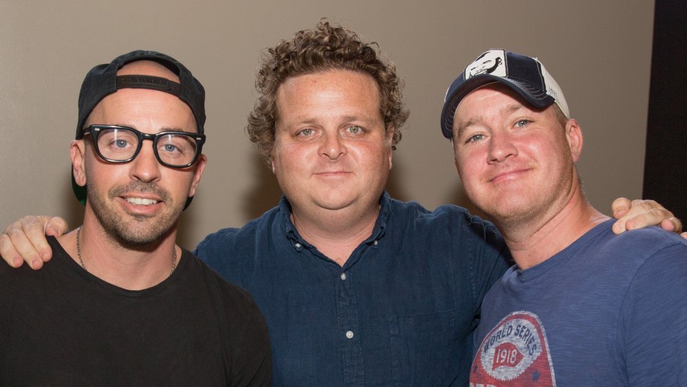 Chauncey Leopardi, Patrick Renna, and Tom Guiry arm in arm