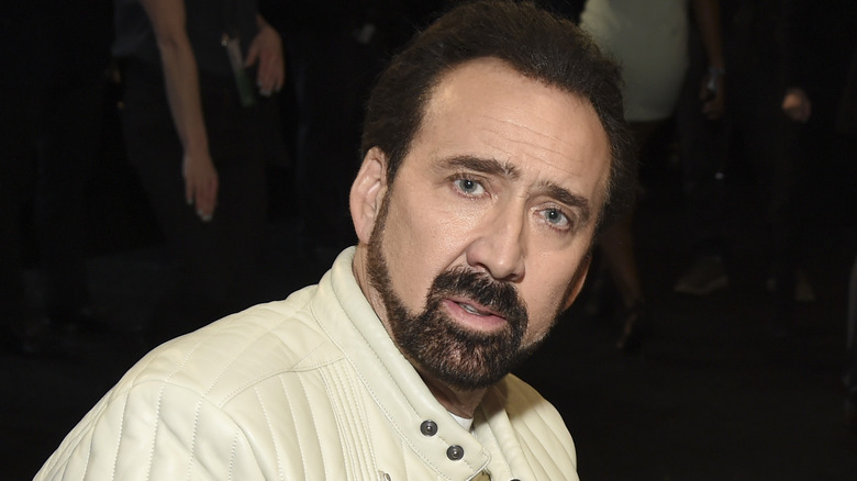 Nicolas Cage looking askance 