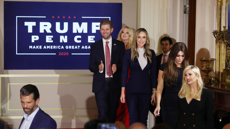 The Trump family at a campaign event