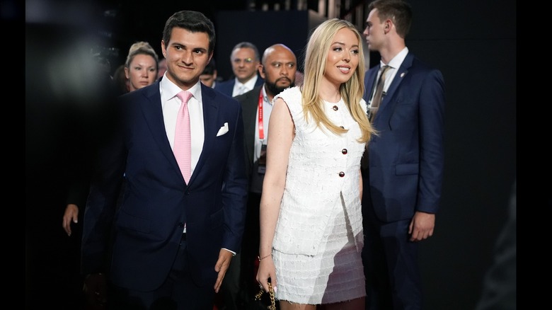 Tiffany Trump boring white outfit